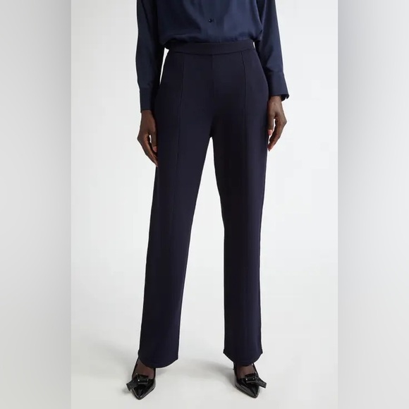 St. John Pants - St. John Silk Pleated Wide Leg Trouser